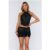 Palm Shade Halter Knit Top Black
