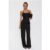 Linear Mood High Rise Straight Leg Tailored Pants Black