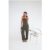 Linear Mood High Rise Straight Leg Tailored Pants Khaki