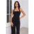 Modern Code Tailored Halter Top Black
