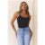 BASE Luxe Rib Weekender Cami Top Black