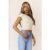 BASE Luxe Rib Scoop Back Tee Yellow