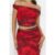 Spill The Goss Mesh Off Shoulder Crop Top Red