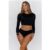 BASE Errands All Day Long Sleeve Crop Top Black