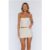 Subtle Attraction Embellished Strapless Corset Top Beige