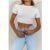 BASE Contour The Baby Tee Crop Top White