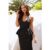 Yasmine Halter Bubble Top Black
