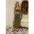 Fashionable Desire Halter Crop Top Khaki