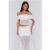 Sun Melt Knit Off Shoulder Top White