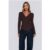 Just Vibing Knit Long Sleeve Top Brown